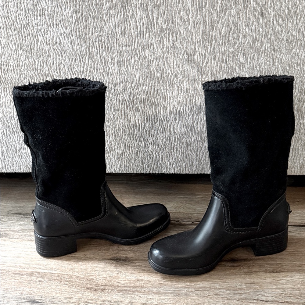 COACH ZANA A9172 Black Women's Boots With Fur - Picture 9 of 16